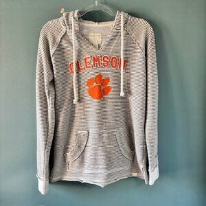 Blue 84 Clemson Tigers Hooded Sweatshirt M Striped College Spirit Athleisure Fan